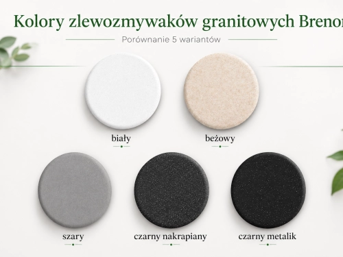 Jak wybrać kolor zlewozmywaka granitowego? Porównanie 5 kolorów Brenor Jak wybrać kolor zlewozmywaka granitowego? Porównanie 5 kolorów Brenor