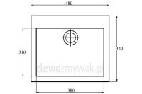 Wymiary - prostokątny zlewozmywak granitowy ZGR-22