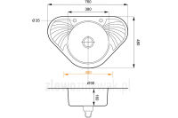 Wymiary zlewozmywaka narożnego Solano 30