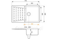 Wymiary zlewu jednokomorowego Deneb