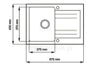 Zlew granitowy Fresco 20 wymiary